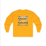 Long Sleeve Tee — GMP God "Money Power" Metallic Logo