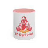 God Money Power Coffee Mug — Edgy Religious Pop Art Accent Mug (11/15 oz)