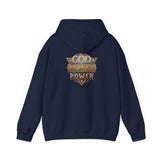 God Money Power Hoodie — Vintage Emblem Graphic Hooded Sweatshirt