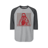 Raglan Shirt — 'Good Money Power' Red Saint Graphic