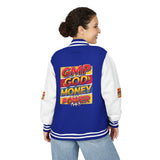 Letterman Jacket — "GMP God Money Power" Retro Varsity Jacket