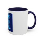 Blue Urban Prayer Coffee Mug — "God, Money, Power" Accent Mug