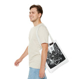 Angel Of Death Gothic Angel & Serpent Art Tote Bag – Dark Mystic Graphic Carryall
