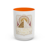 God Money Power Pyramid Accent Coffee Mug — Inspirational Wealth & Faith Ceramic Mug