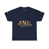 GMP "God Money Power" Tee - Gold Logo Graphic T-Shirt