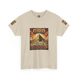 Graphic Tee — "God Money Power" Pyramid Vintage Religion Streetwear