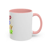 GMP God Money Power Accent Coffee Mug — Colorful Motivational Tea Cup (11/15 oz)