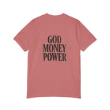 God Money Power T-Shirt — Bold Typography Faith & Hustle Tee