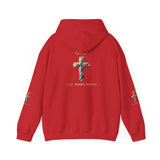 God Moves in Mysterious Ways Cross Hoodie — Floral Cross Religious Pullover