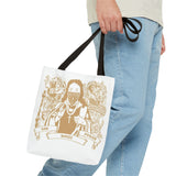 Gold Saint Mary Illustration Tote Bag — Bad Money Power Graphic Tote