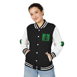 Letterman Jacket — 'God Money Power' Graphic Varsity Jacket