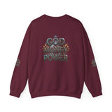 Crewneck Sweatshirt — "God Money Power" Graphic Pullover