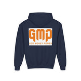 Youth Hoodie — GMP (God Money Power) Bold Orange Logo