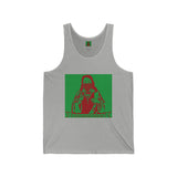 Religious Street Art Tank — Red & Green Madonna Graphic Tank Top