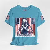 God Money Power Tee — Patriotic Bandana Saint Graphic T-Shirt