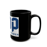 GMP Black Coffee Mug – 'Good Money Power' Bold Blue Logo (11oz & 15oz)