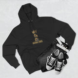 God Money Power Hoodie — Crown & Coin Vertical Graphic Fleece Hoodie