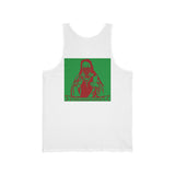 Religious Street Art Tank — Red & Green Madonna Graphic Tank Top