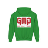 Youth Hoodie - GMP (God Money Power) Bold Red Graphic
