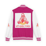 Letterman Jacket — "God Money Power" Graphic Varsity Jacket