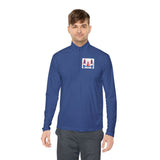 Quarter‑Zip Pullover — Patriotic 'God Never Forgets' American Flag Design