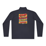 Quarter-Zip Pullover — Bold Retro "GMP: God Money Power" Graphic