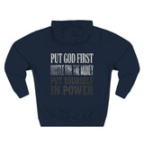 Inspirational Power Hoodie — "Put Yourself In Power" Religious Motivational Sweatshirt