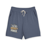 God Money Power Fleece Sweat Shorts — Casual Garment-Dyed Lounge Shorts