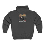 God Money Power (GMP) Zip Hoodie — Vintage Eagle Graphic