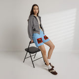 Fleece Sweat Shorts — Tropical Sunset Graphic