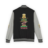 Letterman Jacket — 'No Money No Power' Retro Graphic Varsity Jacket