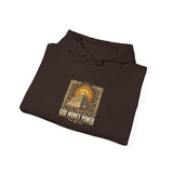 Pyramid Sunburst Hoodie — Mystical Egyptian Graphic Hooded Sweatshirt