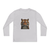 Youth Long Sleeve Tee — Tiger Face 'God • Money • Power' Graphic
