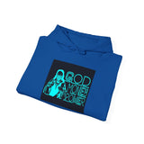 God, Money & Power Hoodie — Neon Retro Graphic Pullover