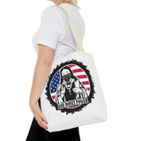 Patriotic 'God Money Power' Tote Bag - Americana Streetwear Canvas Tote