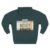 God Money Power Hoodie — Three-Panel Fleece Graphic Hoodie