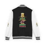 Letterman Jacket — 'No Money No Power' Retro Graphic Varsity Jacket