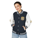 Letterman Jacket — God Money Power Gold Emblem Varsity Jacket