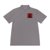 Men's Polo Shirt — 'God Money Power' Red Graphic Jesus Design