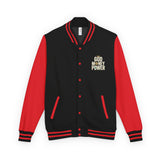 Letterman Jacket — 'Did I Just Say Power?' Retro Varsity Jacket