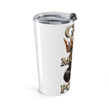 20oz Tumbler — God Money Power Crowned Fist Insulated Travel Cup