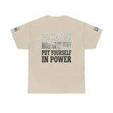 Inspirational Faith Tee — "Put God First, Hustle for the Money, Put Yourself in Power"