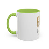 GMP Gold Accent Coffee Mug – "God Money Power" Inspirational Ceramic Cup