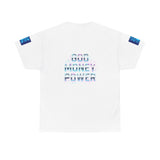 God Money Power Graphic Tee — Blue Urban Streetwear T-Shirt