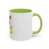 GMP God Money Power Accent Coffee Mug — Colorful Motivational Tea Cup (11/15 oz)