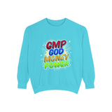 GMP God Money Power Colorblock Sweatshirt — Inspirational Faith & Hustle Crewneck