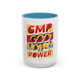 Coffee Mug — GMP: God Money Power Bold Typography Accent Mug