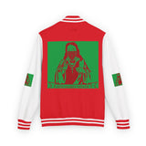 Letterman Jacket — Retro 'God Money Power' Graphic Varsity Jacket
