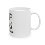 GMP God Money Power Ceramic Mug — Motivational Metallic Text Coffee Cup (11oz & 15oz)