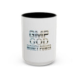 GMP GOD Money Power Accent Coffee Mug — Metallic Text 11/15oz
